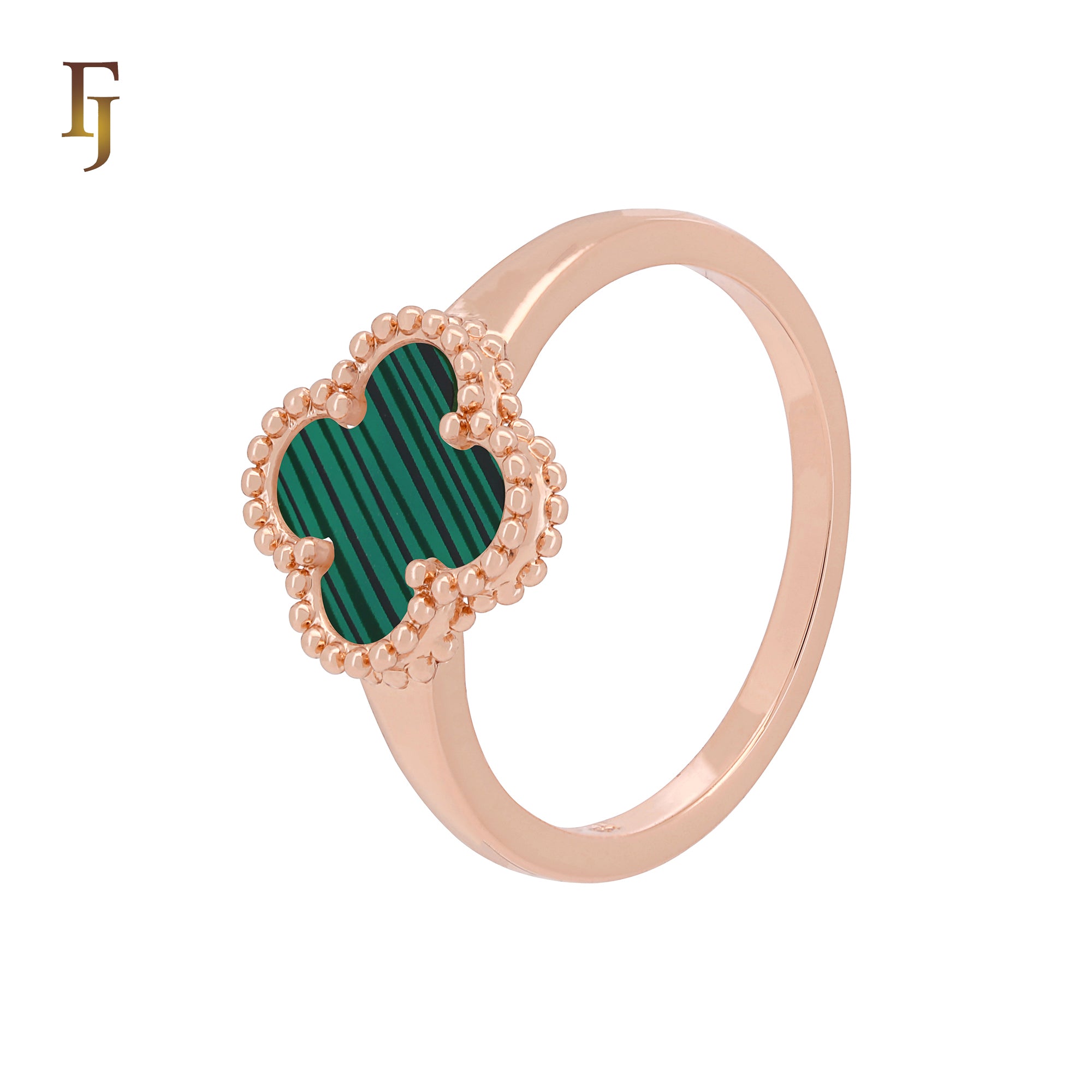 🔥 Minimalism Elegant Black or white Clover design Rose Gold  Fashion Rings