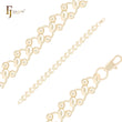 Double beads and bucket beads 14K Gold Fancy link Bracelets