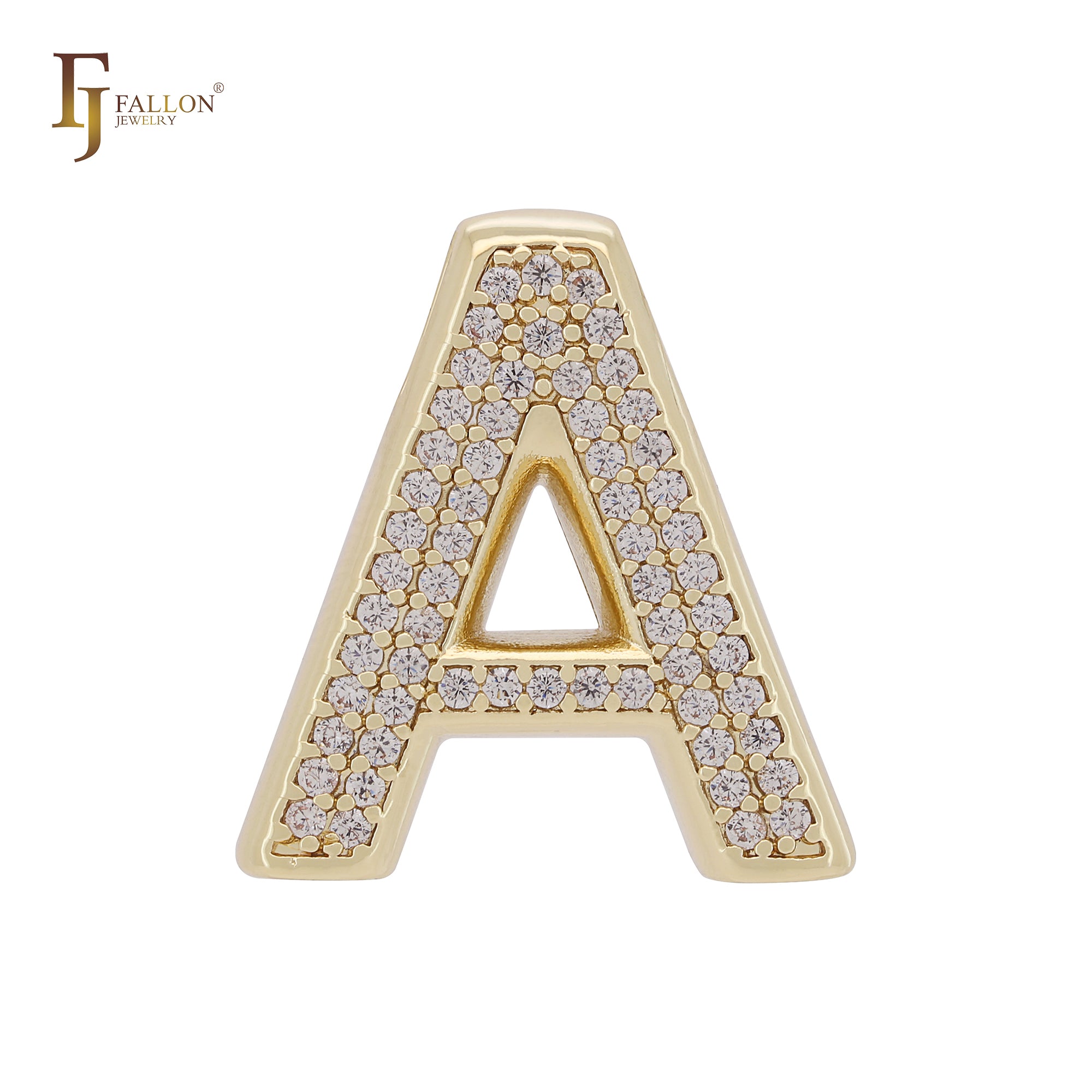 Alphabet A 14K Gold Pendant