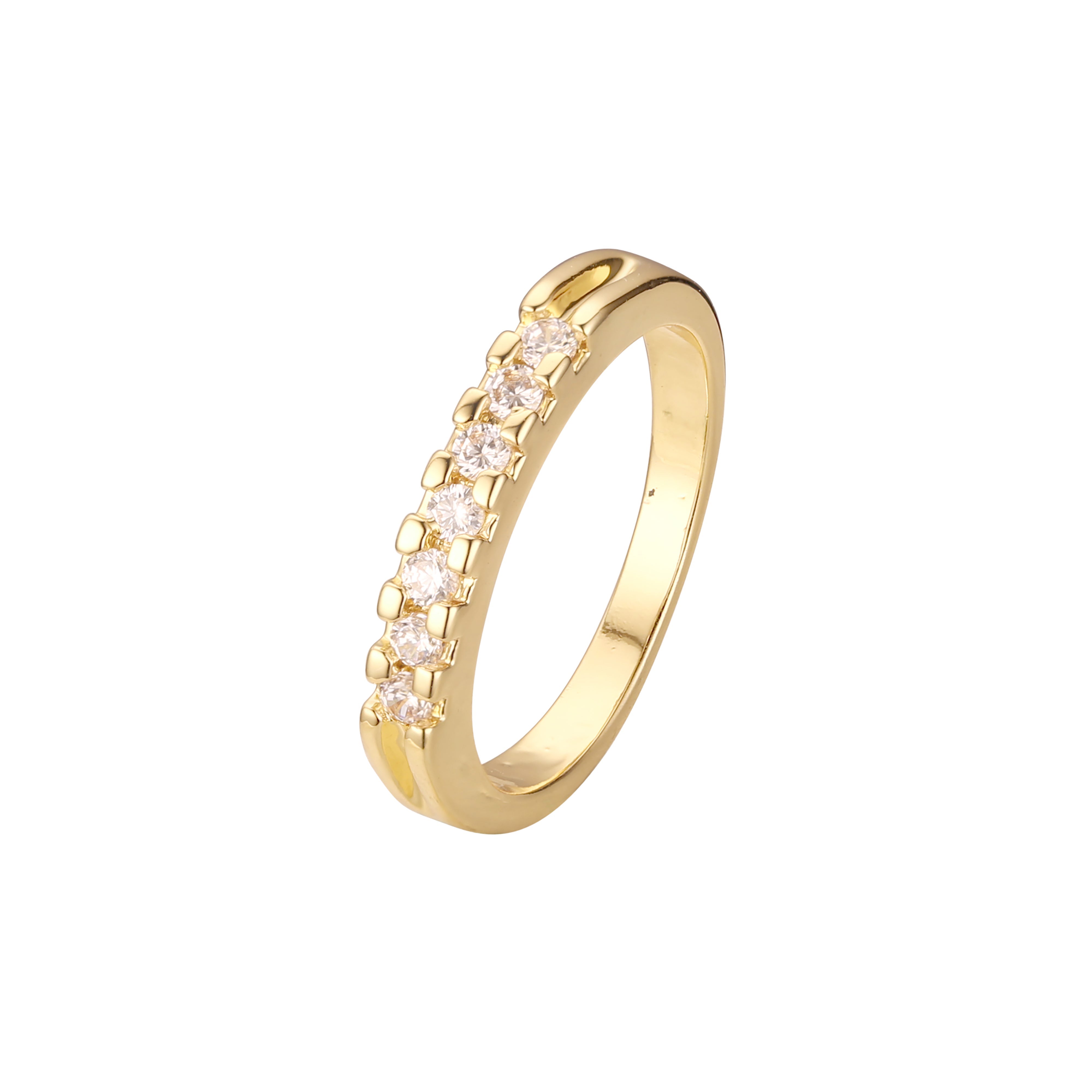 Anéis empilháveis em ouro 18K, cores banhadas a ouro 14K