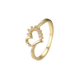 Heart rings in 14K Gold, two tone plating colors