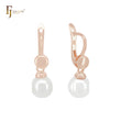 Pearl and Beads Rose Gold Clip-On Earrings
