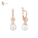 Pearl and Beads Rose Gold Clip-On Earrings