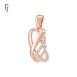 🔥 Geometric multi circles white CZs Rose Gold two tone Pendant