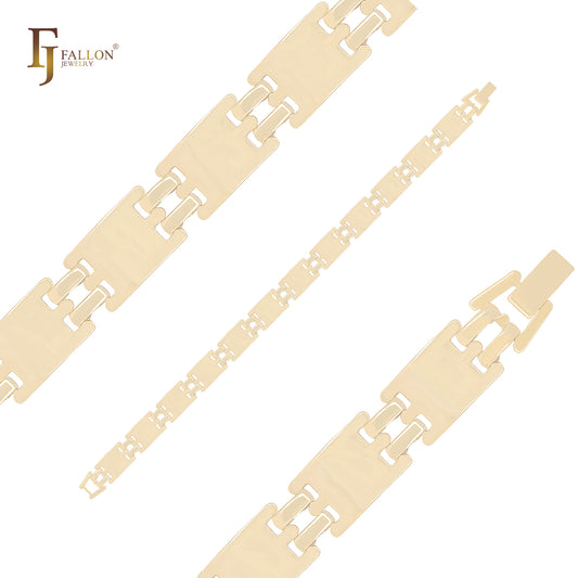 Flank bucket link 14K Gold Bracelets