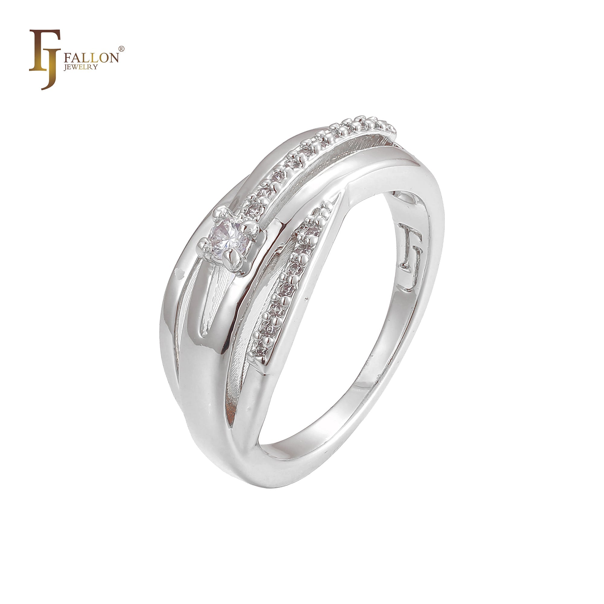 Anillos Solitario en Oro Rosa, baño bicolor