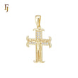Christian Catholic Crucifix Cross 14K Gold Religious Pendant