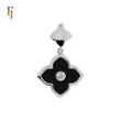 🔥 Colorful Onyx Clover Flower Princess Rose Gold, White Gold Pendant