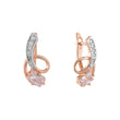Brincos em ouro rosa dois tons