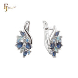 Cluster earrings in 14K Gold, Rose Gold plating colors
