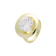 Anillos solitarios anchos en colores de baño de Oro 18K, Oro 14K, Oro Rosa