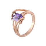 Bunte Solitärringe aus Roségold mit CZ