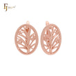 Filigree tree of life Rose Gold Russian Lock Earrings