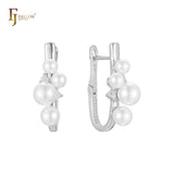 Pearl earrings in 14K Gold, Rose Gold plating colors