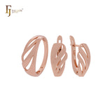 Conjunto de joias com anéis e pingentes em ouro rosa