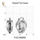 Gold Triple Hoop Earrings for Women – Intertwined Bold Statement Hoops – FJ Jewelry