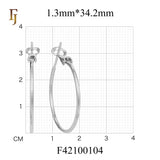 🔥 Minimalist Gold Plated Streamlined Hoop Earrings with Secure French Lock Closure – FJ Jewelry