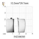 .Rufina's Shield - 585 Rose Gold, 14K Gold Simple Flat Square High Quality FJ Jewelry earrings