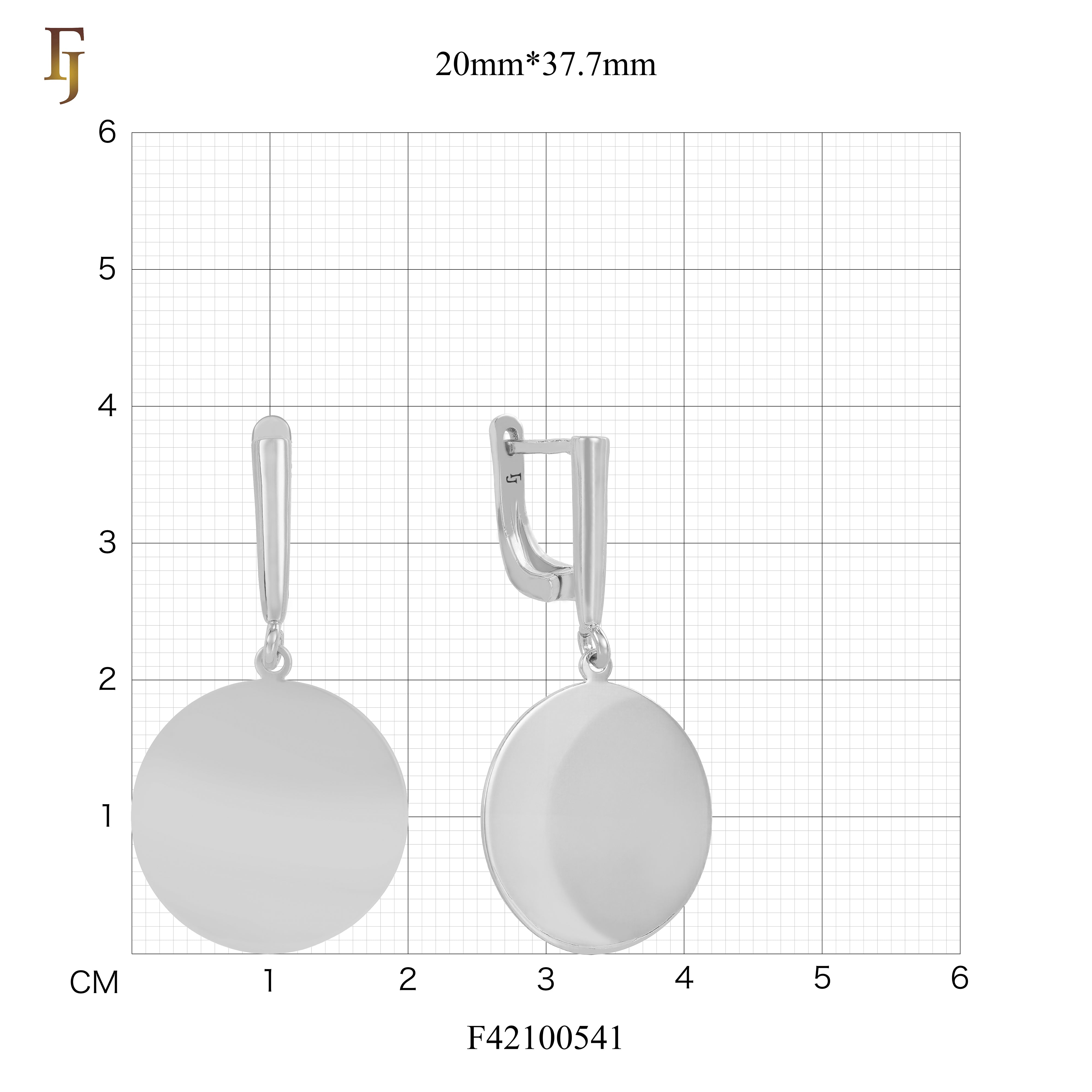Rose Gold-Plated Russian Lock Earrings with Minimalist Polished Disc Drop – FJ Jewelry