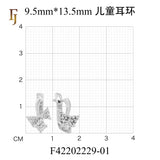 Child Russian Lock Earrings – Rose Gold Bow Design with Sparkling CZ | Safe & Elegant Kids Jewelry by FJ