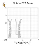 Gold Plated Crawler Earrings – Graduated CZ Ear Climber Curve | Trendy Non-Tarnish Pierced Jewelry by FJ