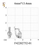Gold-Plated Treble Clef Russian Lock Earrings with CZ – Music Note Inspired Jewelry