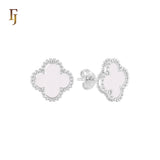🔥 Lucky black clover Rose Gold stud earrings