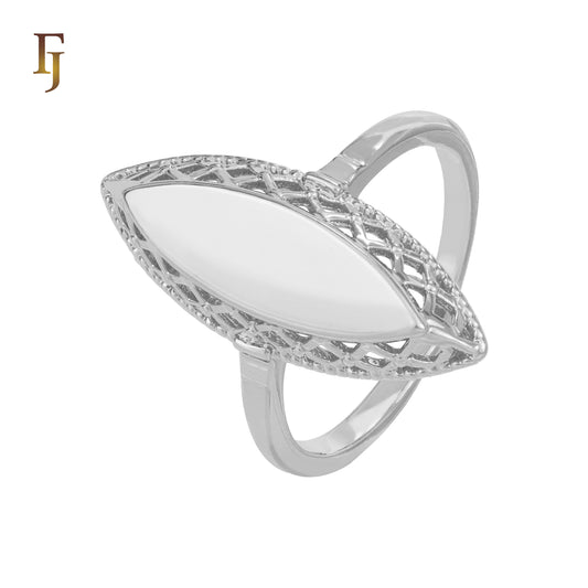 .Rose Gold Marquise filigree solitaire rings
