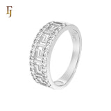 Greek key meander rings in 18K Gold, White Gold,14K Gold, Rose Gold, two tone plating colors