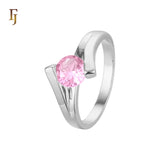 Anéis de design solitário de ouro rosa