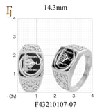 Mosque Dome Muslim Men’s Ring – Rose Gold Islamic Signet Ring with Black Enamel – FJ Jewelry