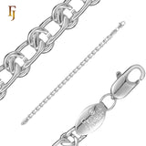 Cable Snail link chains 14K Gold, White Gold-Plated Chain Necklace 4mm-8mm – Classic Oval Link Chain for Men & Women | FJ Jewelry