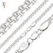 .Bismarck weaving anchor double link chains plated in White Gold