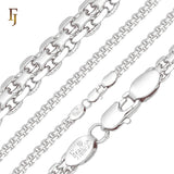 .Bismarck weaving anchor double link chains plated in White Gold