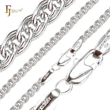 ダブルケーブルリンク Nonna ウィービング チェーン、14K ゴールド、ローズゴールドメッキ