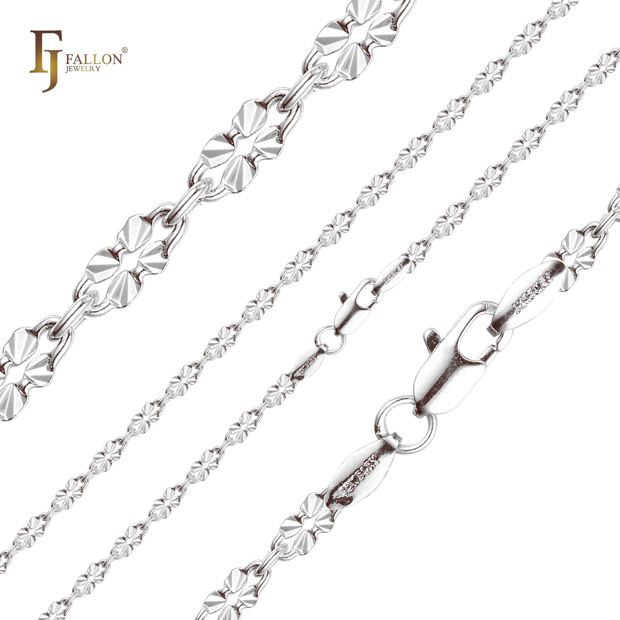 Sunburst Sequin Chains plated in Rose Gold, two tone