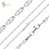 Sunburst Sequin Chains plated in Rose Gold, two tone