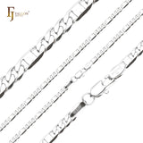 Figaro & Mirror 混合链 14K 金、白金链条