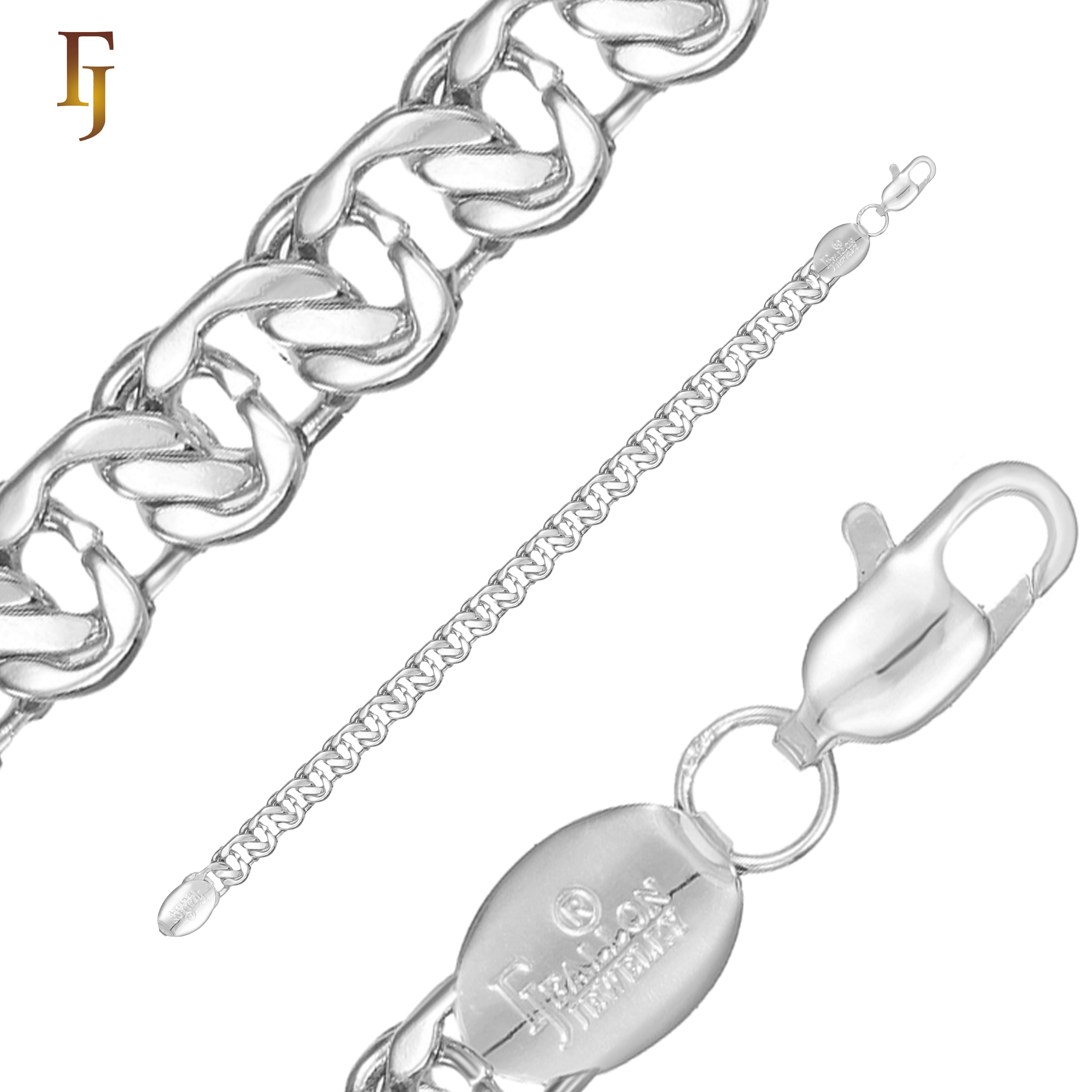 Cable Snail link chains 14K Gold, White Gold-Plated Chain Necklace 4mm-8mm – Classic Oval Link Chain for Men & Women | FJ Jewelry