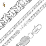 Cable Snail link chains 14K Gold, White Gold-Plated Chain Necklace 4mm-8mm – Classic Oval Link Chain for Men & Women | FJ Jewelry