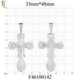 Orthodox Silver Cross Pendant with Jesus Crucifix – FJ Jewelry
