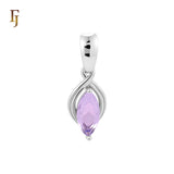 Solitare Marquise rosa lila Roségold Anhänger
