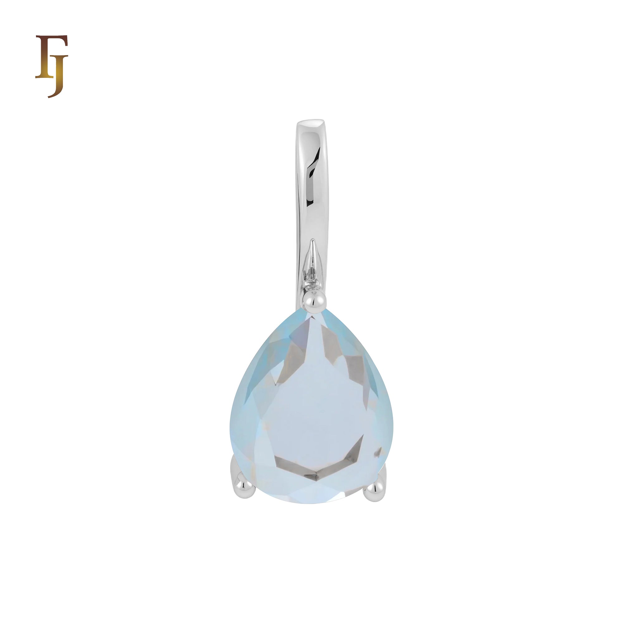 Solitaire apple green drop CZ Rose Gold Pendant