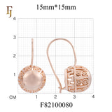 Rose Gold Wire Hook Earrings – Vintage Dome Drop with Filigree Openwork | Ornate Non-Tarnish Jewelry by FJ