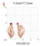 Silver Leaf Russian Lock Earrings – Twisted Polished & Textured Design – FJ Jewelry