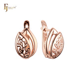 Earrings in Rose Gold, two tone plating colors