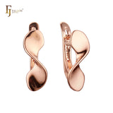 14K 金耳环，镀玫瑰金颜色