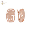 Whirling vortex of filigree Rose Gold Russian Lock Earrings