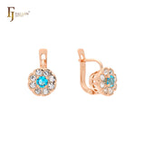 Aretes de racimo en Oro de 14K, Oro Rosa, baño de dos colores
