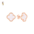 🔥 Lucky black clover Rose Gold stud earrings